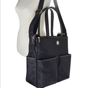 Large black tory burch tote/ diaper bag